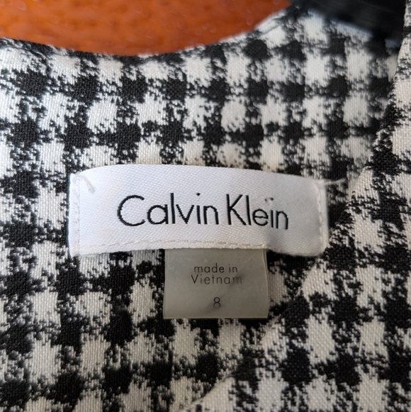 Calvin Klein Black And White Pattern Dress - Picture 3 of 4